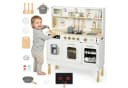 Mamabrum Kinder-Küchenset Holzküche Interaktiv XXL Beige/Weiß Bild 2