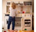 Mamabrum Kinder-Küchenset Holzküche Interaktiv XXL Beige/Weiß Bild 3