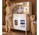 Mamabrum Kinder-Küchenset Holzküche Interaktiv XXL Beige/Weiß Bild 5