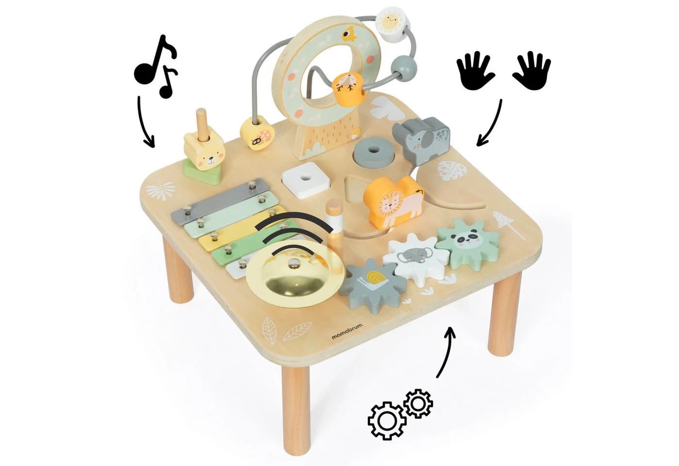 Mamabrum Spielcenter 7in1 Lern- und Spieltisch Grün Holz - Bild 3