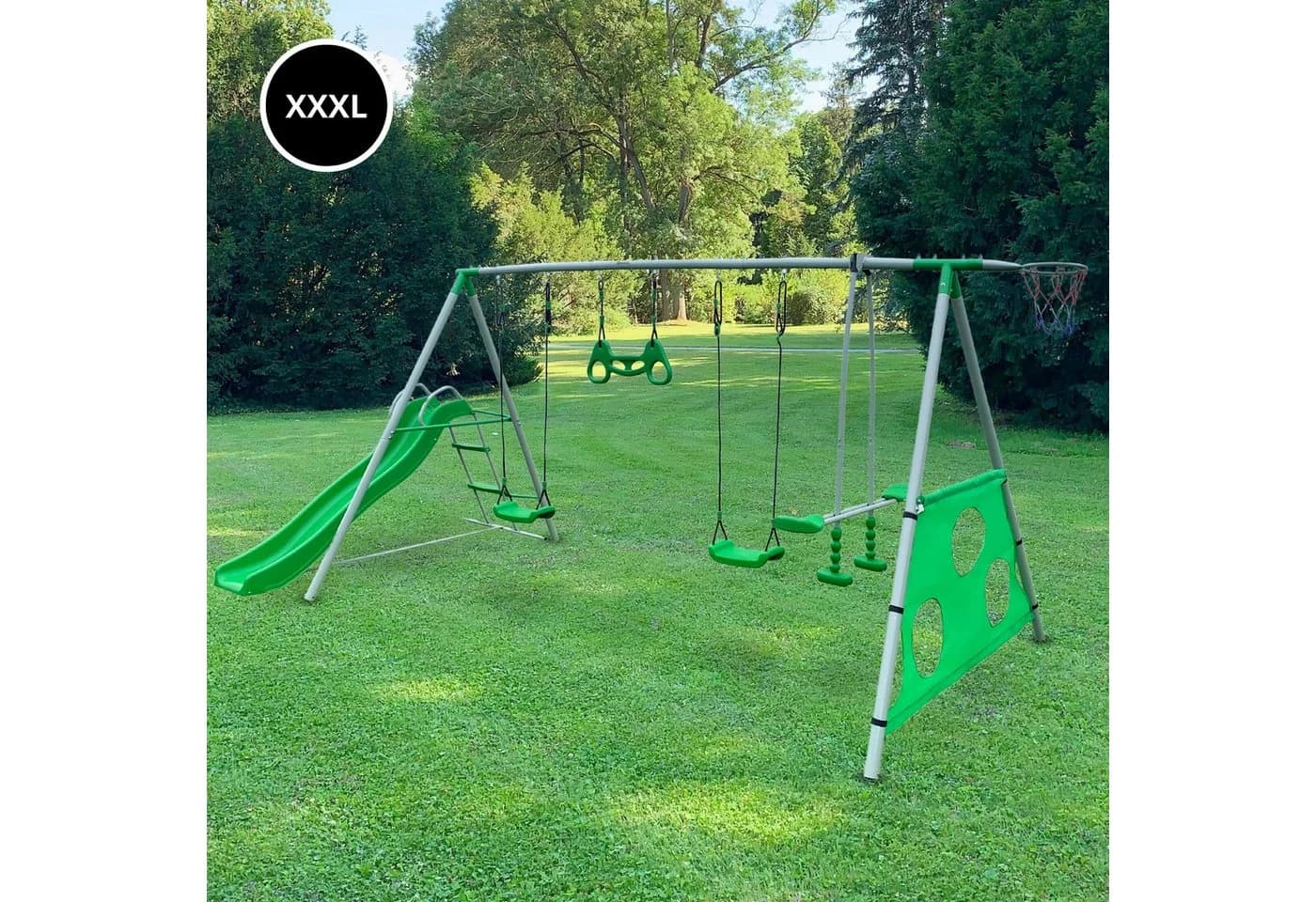 HyperMotion Mehrkindschaukel Großes Kinder Spielset XXXL Grün