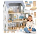 Mamabrum Puppenhaus Großes Holzspielzeug mit Zubehör und Figuren Bild 2