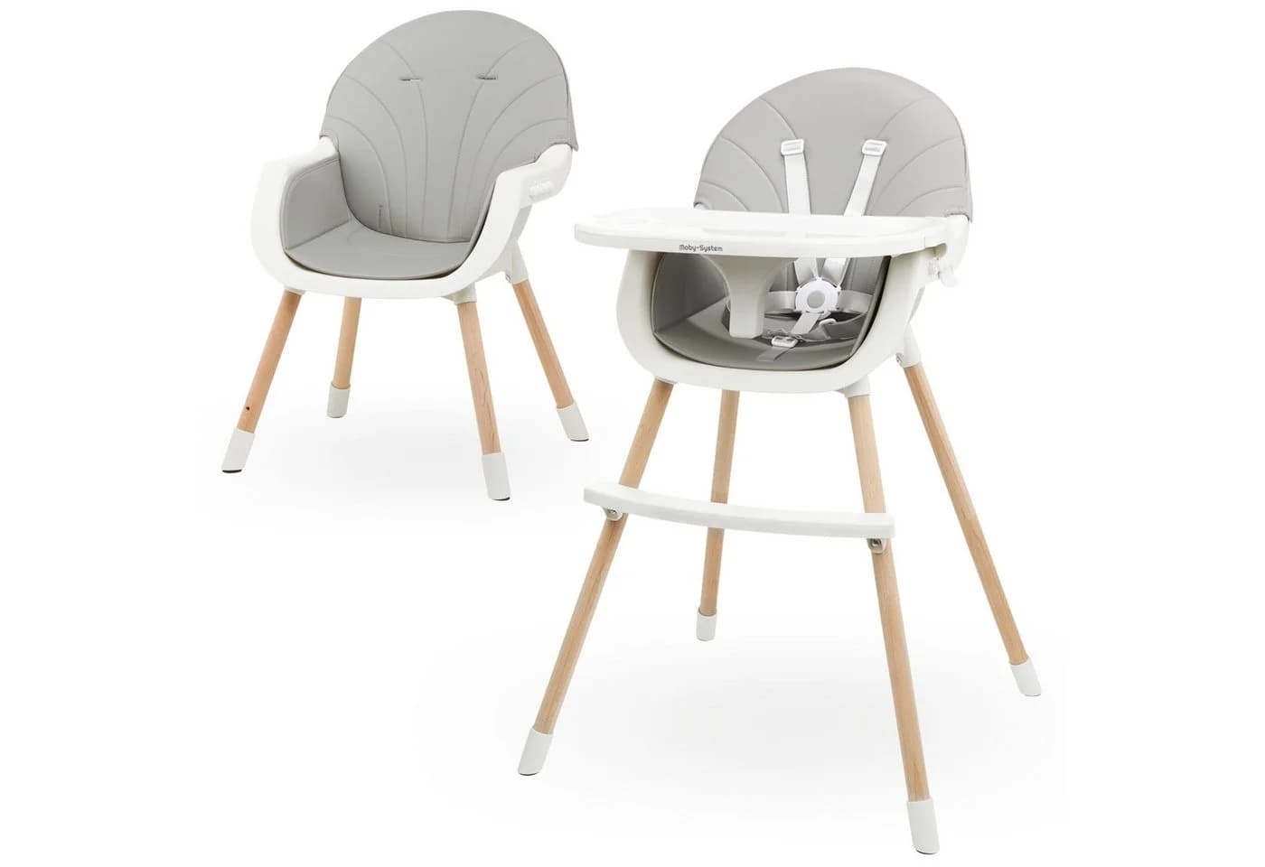 Moby-System Kinderstuhl Amelia 2 Rosa Buchenholz 3-in-1 - Bild 2