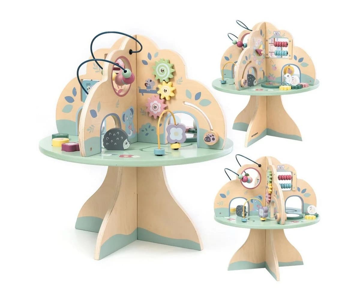 Mamabrum Lerntisch Baumoptik Multifunktionaler Motorikbaum Holzspielzeug Grün - Bild 2