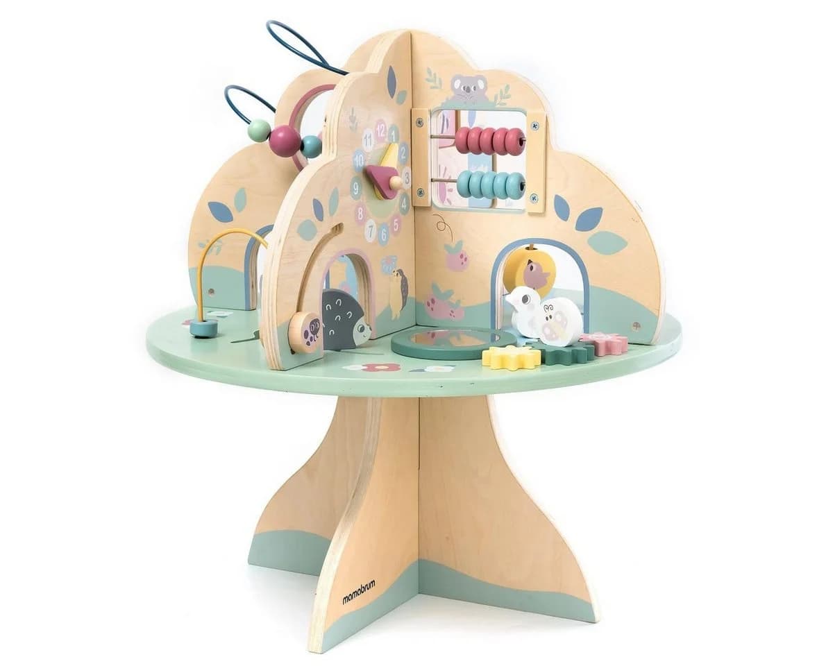 Mamabrum Lerntisch Baumoptik Multifunktionaler Motorikbaum Holzspielzeug Grün - Bild 4