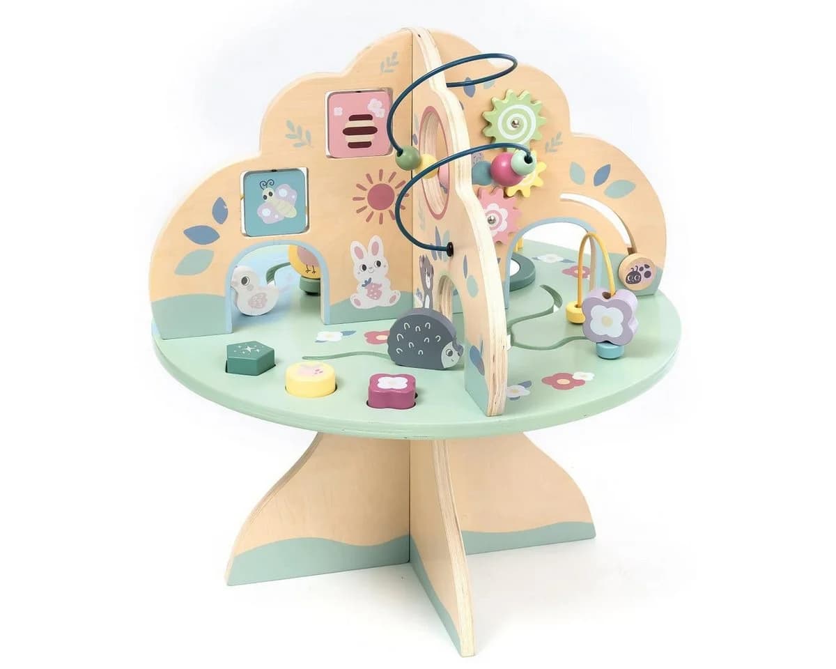 Mamabrum Lerntisch Baumoptik Multifunktionaler Motorikbaum Holzspielzeug Grün - Bild 5