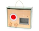 Mamabrum Kinder-Küchenset Faltbare Holz-Spielküche mit Kochzubehör Beige/Grün Bild 5