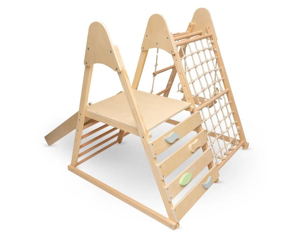 Mamabrum 5-in-1 Holzspielplatz für Kinder Buchen- und Birkenholz - Bild 3