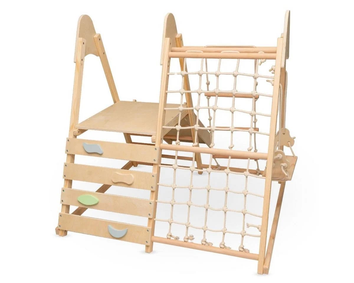 Mamabrum 5-in-1 Holzspielplatz für Kinder Buchen- und Birkenholz - Bild 4