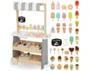 Mamabrum Kinder-Küchenset Holz-Eiswagen auf Rädern Bunt Bild 2