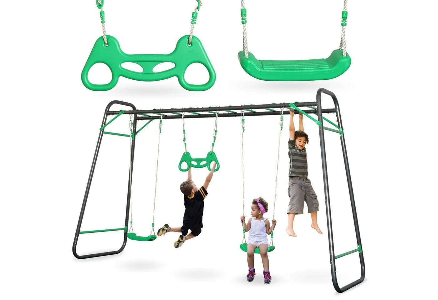 HyperMotion Gartenschaukel XXL mit 2 Sitzen, Trapez & Hangelleiter - Bild 2