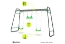 HyperMotion Gartenschaukel XXL mit 2 Sitzen, Trapez & Hangelleiter Bild 4