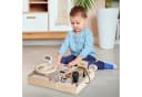 Mamabrum Montessori Lernspielzeug Holz Busy Board mit Lenkrad Bild 3