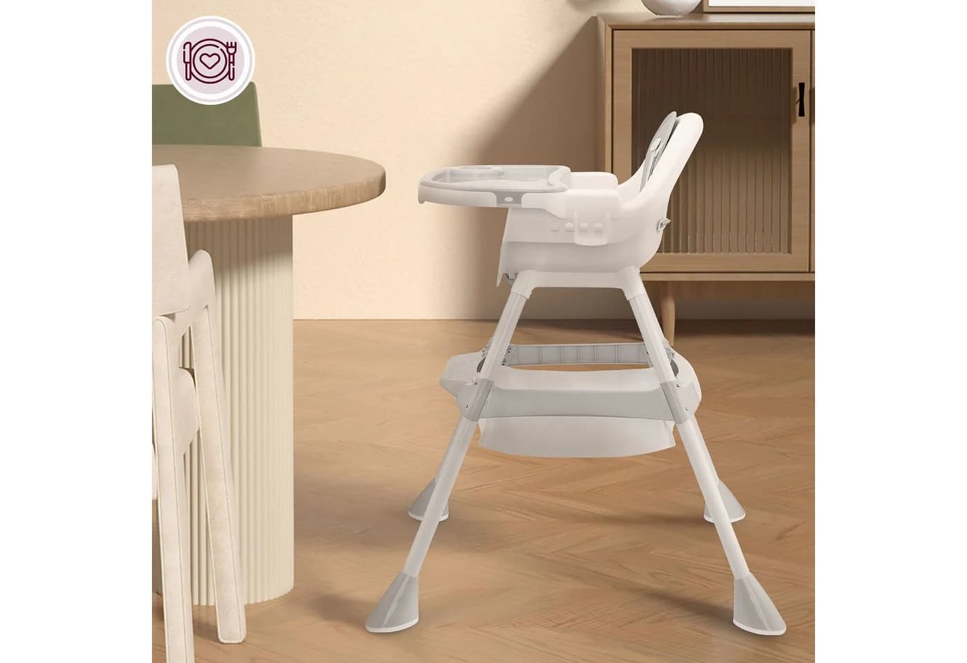 Moby-System Magnolia 2in1 Hochstuhl Grau - Bild 5
