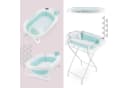 Moby-System Babybadewanne faltbar mit Thermometer und Ständer Mint Bild 2