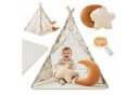 Mamabrum Kinder Tipi Zelt mit Matte, Kissen und LED Bild 2
