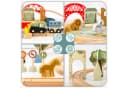 Mamabrum Holz-Zoo-Eisenbahnset mit Puzzle-Matte, Tieren & Brücke Bild 4