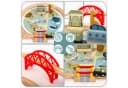 Mamabrum Holz-Zoo-Eisenbahnset mit Puzzle-Matte, Tieren & Brücke Bild 5