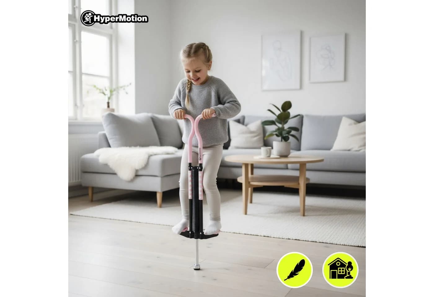 HyperMotion Pogo Stick Kinder Rosa Stahl Schaum - Bild 5