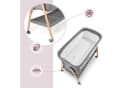 Moby-System Baby-Reisebett Babybett mit Matratze & Rollen – klappbar, grau Bild 5