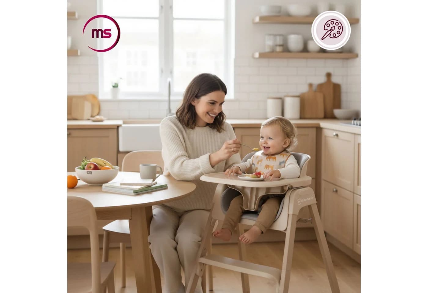 Moby-System Lumo 3in1 Hochstuhl klappbar Beige - Bild 4