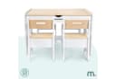 Mamabrum Kindertisch Set mit 4 Stühlen Holz weiß Bild 1
