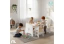 Mamabrum Kindertisch Set mit 4 Stühlen Holz weiß Bild 5