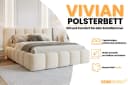 Deine Möbel 24 Polsterbett VIVIAN Bubble Bett Stauraumbett Bouclé Bild 3