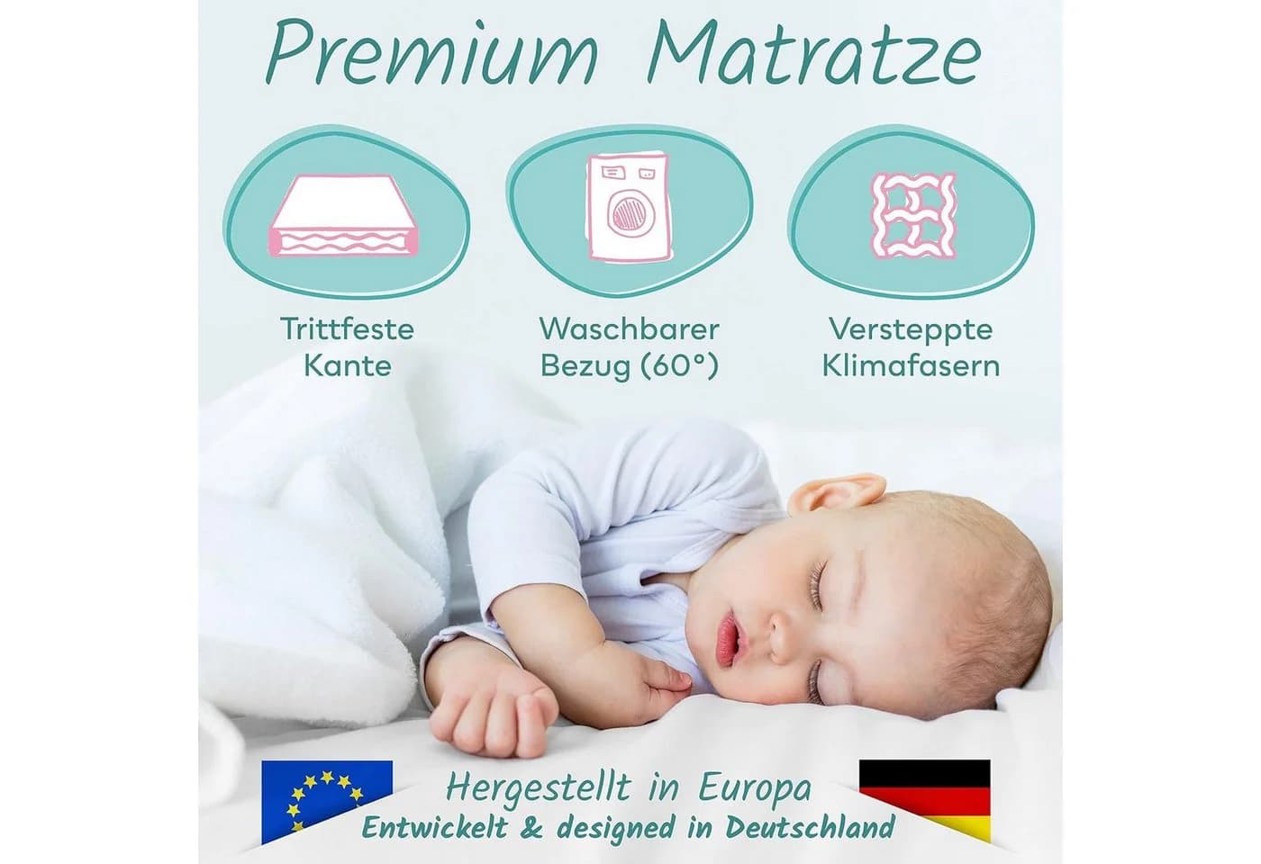 Sun Garden Komfortschaummatratze Babymatratze, Kindermatratze, Kaltschaum