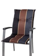 Sun Garden Sesselauflage Naxos Schwarz-Blau-Braun Gestreift Bild 1