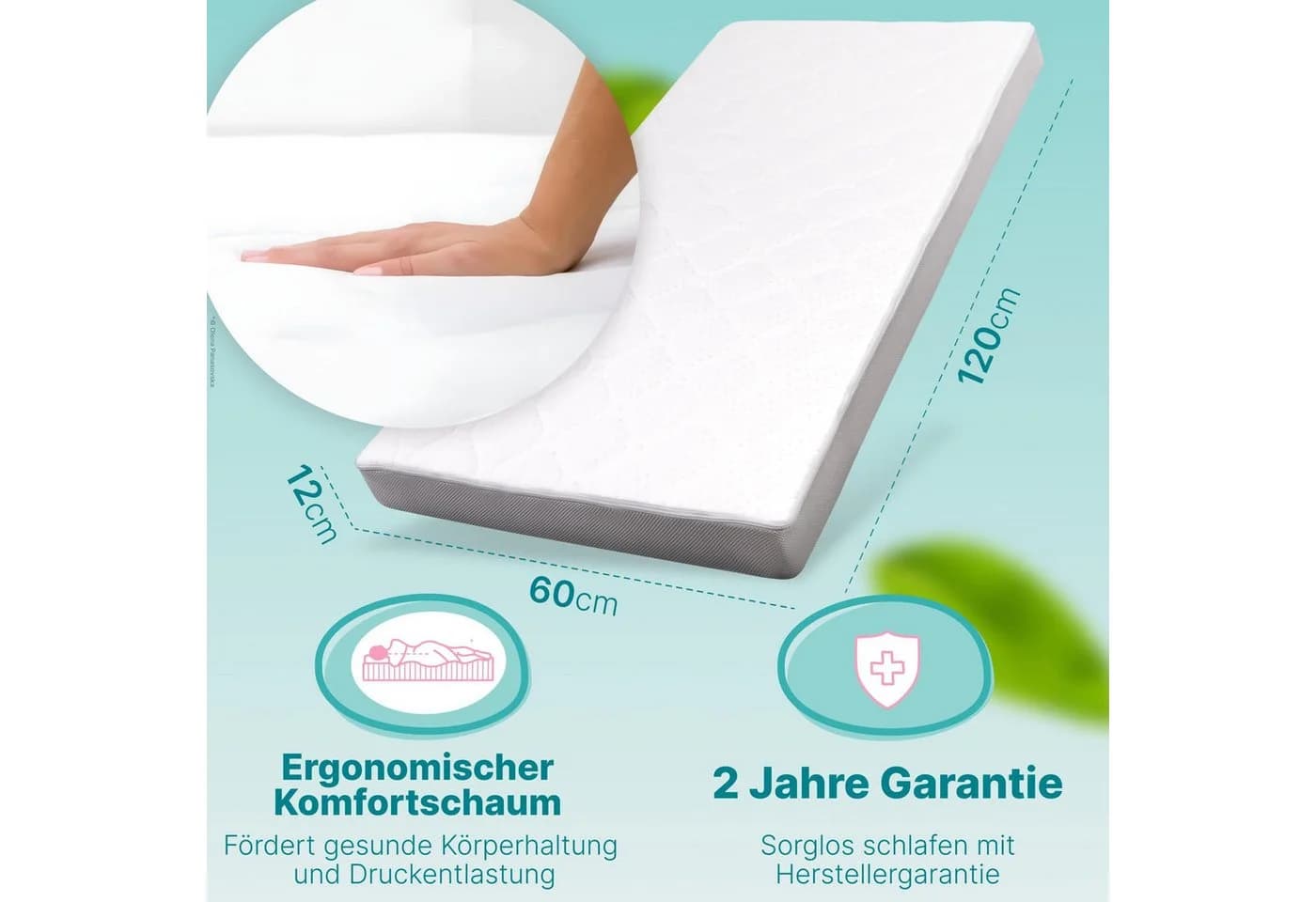 Sun Garden Babymatratze BALELU Komfortschaum mit Trittkante