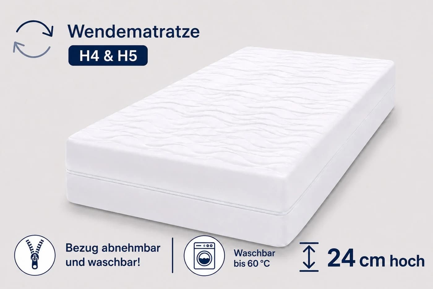 Matratzen Perfekt Taschenfederkernmatratze Wende 24cm Härtegrad 3/4 - Bild 4