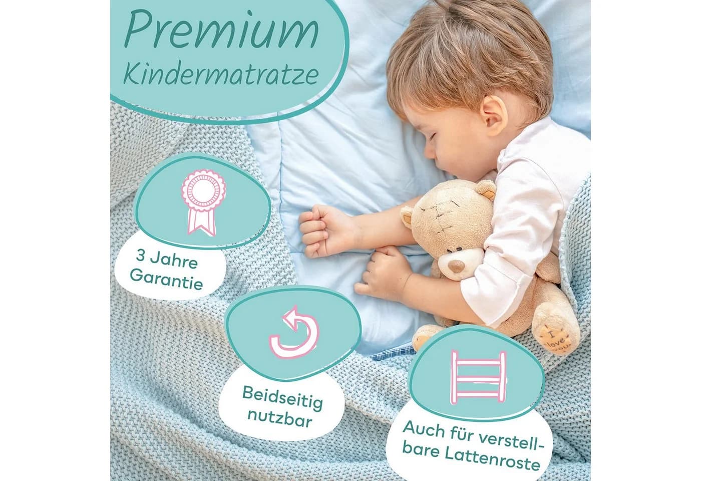 Sun Garden Komfortschaummatratze Kindermatratze mit waschbarem Bezug - Bild 3