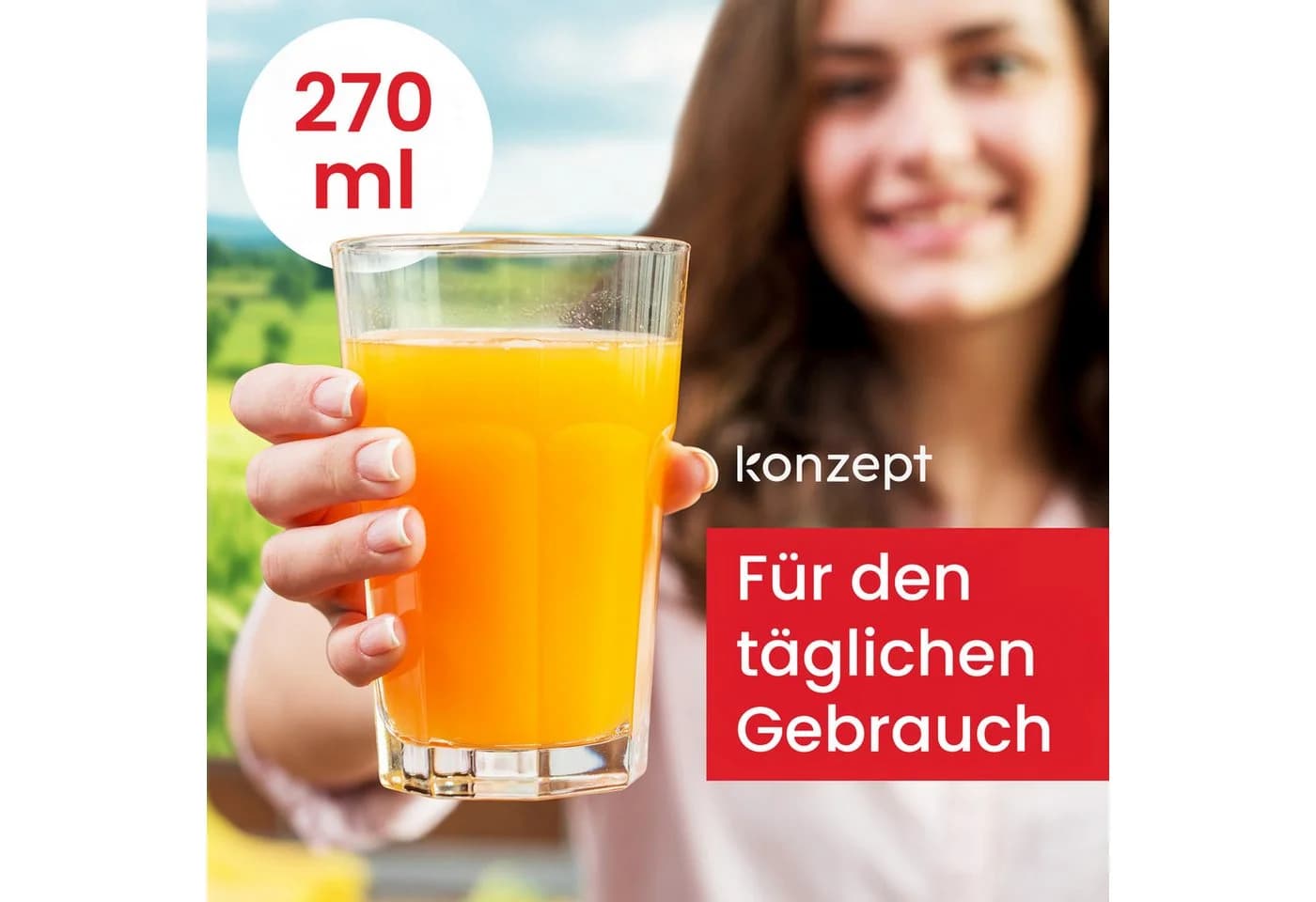 KONZEPT Gläser-Set 270ml Transparent 6-tlg.