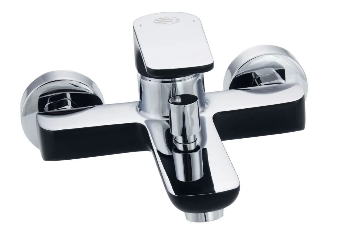 Hydroland Wannenarmatur SENJA Schwarz-Chrom Umsteller Wanne/Brause