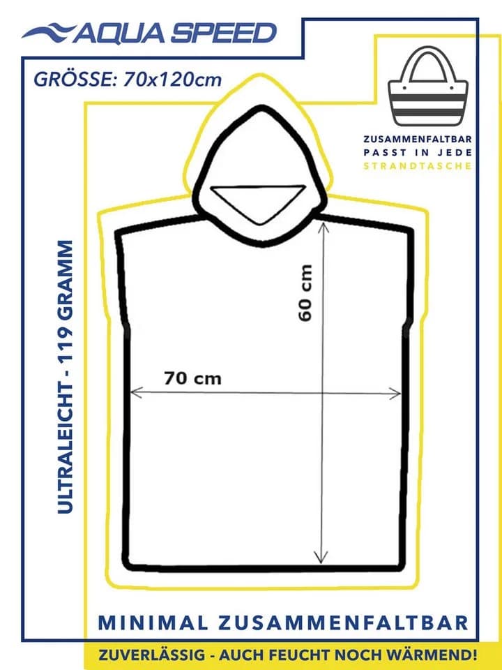 Aqua Speed Kinder-Poncho Handtuch Badeüberwurf Mikrofaser - Bild 5