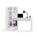 ibonto Regal-Schreibtisch COSMO Weiß mit Bücherregal und Schublade Bild 1
