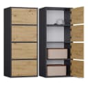 MAGOWA Kommode ALMA Modernes Design mit TIP-ON System Anthrazit Bild 2