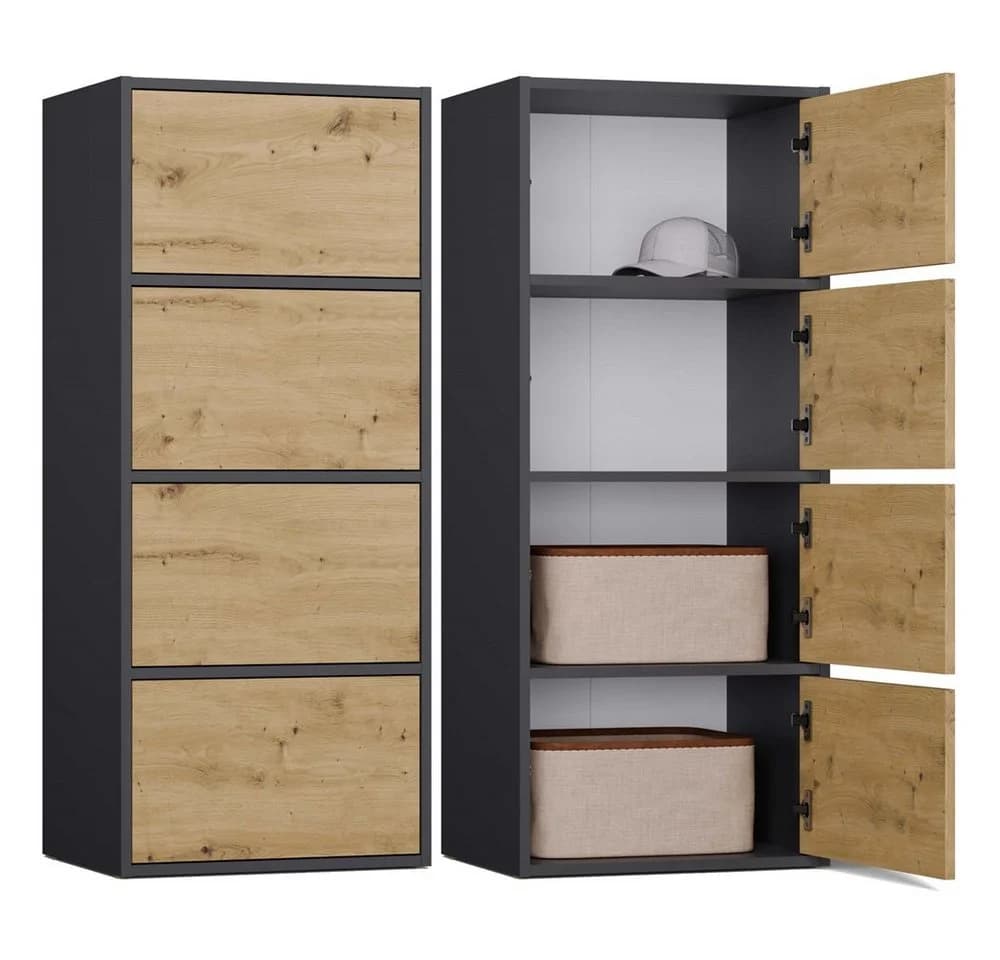 MAGOWA Kommode ALMA Modernes Design mit TIP-ON System Anthrazit - Bild 2