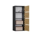 MAGOWA Kommode ALMA Modernes Design mit TIP-ON System Anthrazit Bild 4