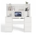 MAGOWA MAKUBA Schreibtisch Weiß 6 Schubladen Modern Bild 1