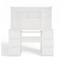 MAGOWA MAKUBA Schreibtisch Weiß 6 Schubladen Modern Bild 3