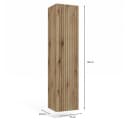 MAGOWA Badkommode Hängeschrank mit Riffelfront Beige Bild 1