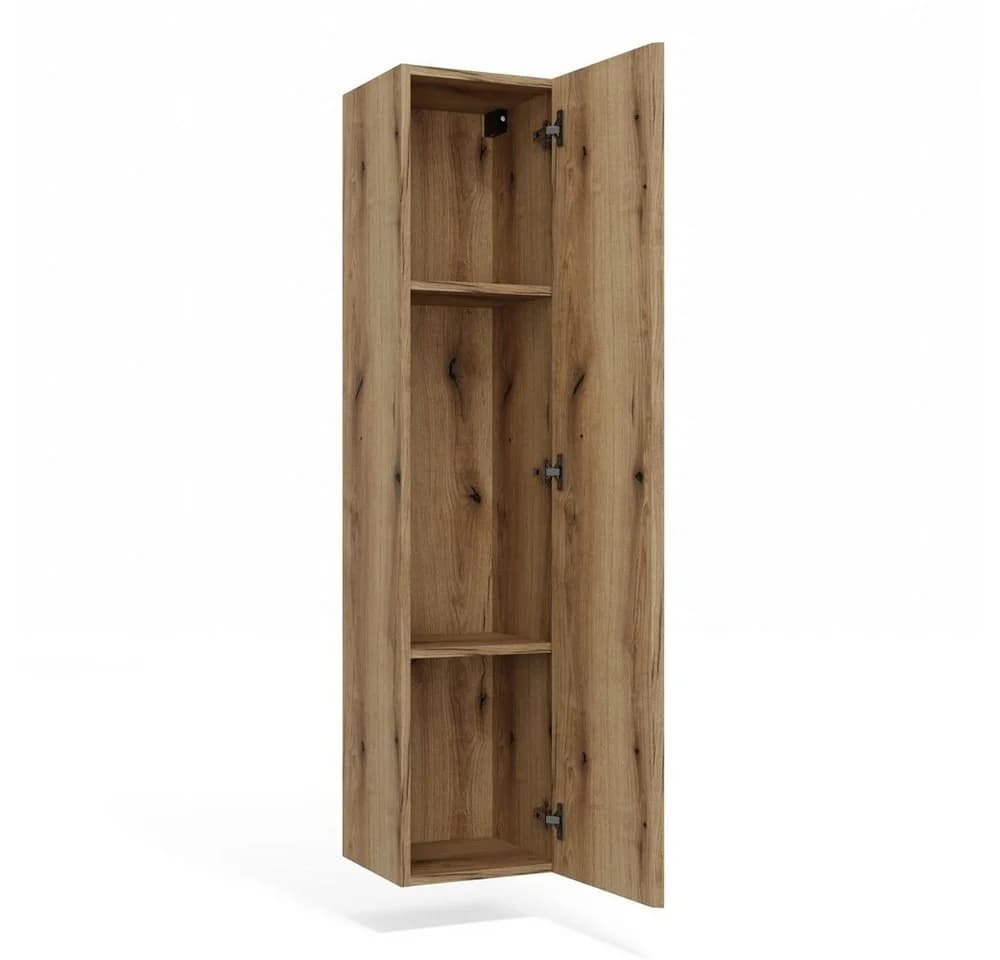 MAGOWA Badkommode Hängeschrank mit Riffelfront Beige - Bild 3