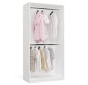 ibonto Offener Kleiderschrank Modular Weiß Bild 2