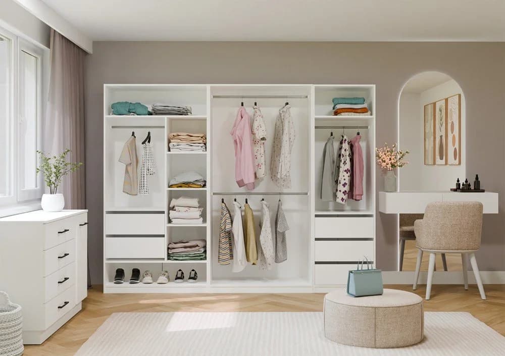 ibonto Offener Kleiderschrank Modular Weiß - Bild 3