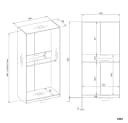 ibonto Offener Kleiderschrank Modular Weiß Bild 4