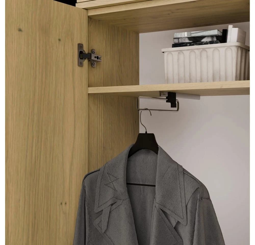 ibonto Garderobenschrank Flurgrifflos TIP-ON Braun - Bild 5