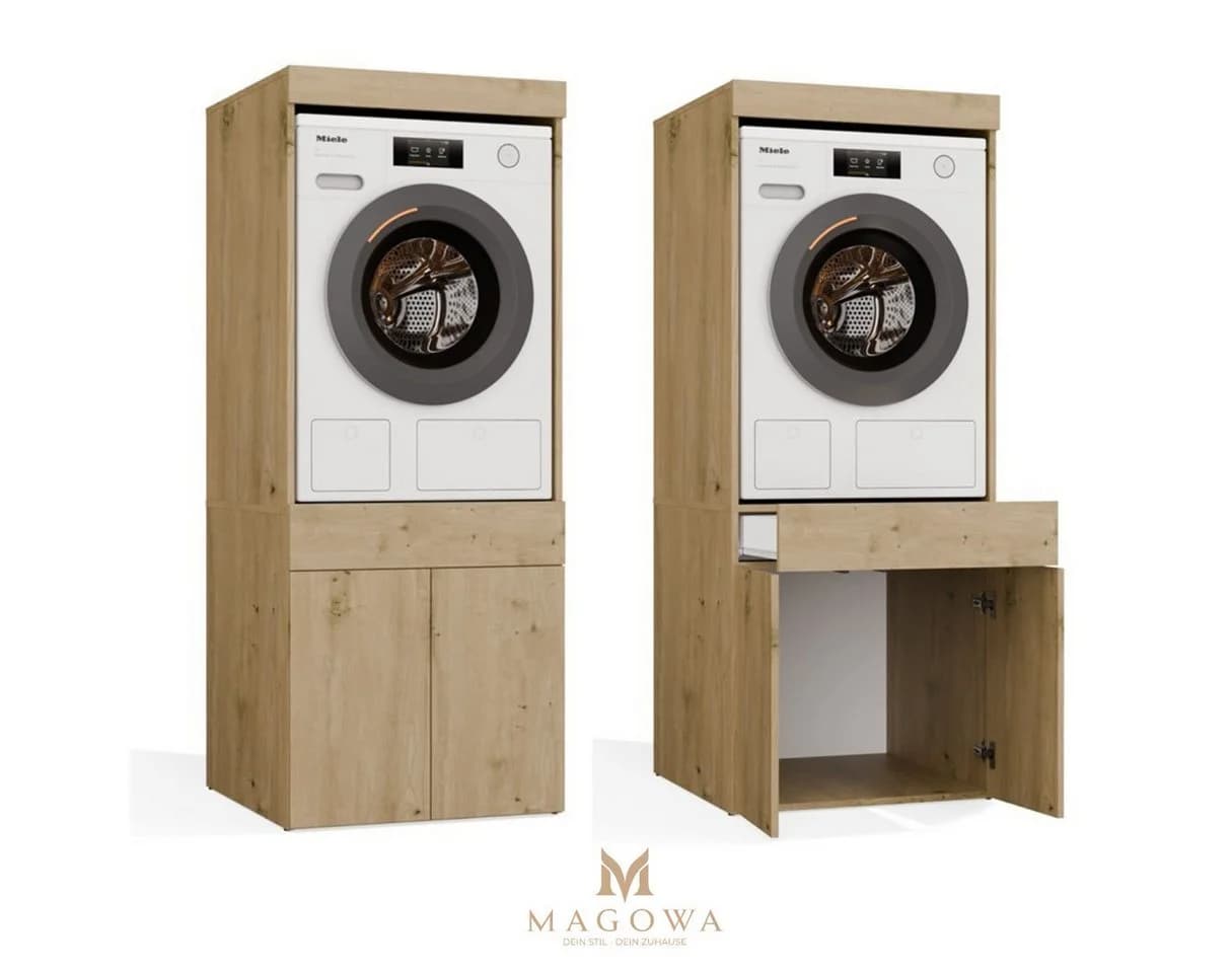 MAGOWA Waschmaschinenschrank POLA TWIN 1S Weiß Modern - Bild 2