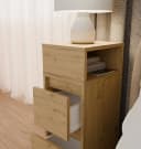 ibonto Nachttisch YORK mit 2 Schubladen und Ablage, Eiche Artisan Bild 3
